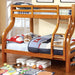 SOLPINE Gray & Oak Twin/Full Bunk Bed - Marjories Furniture (Las Vegas, NV)