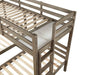 HORTENSE Triple Twin Bunk Bed, W. Gray - Marjories Furniture (Las Vegas, NV)