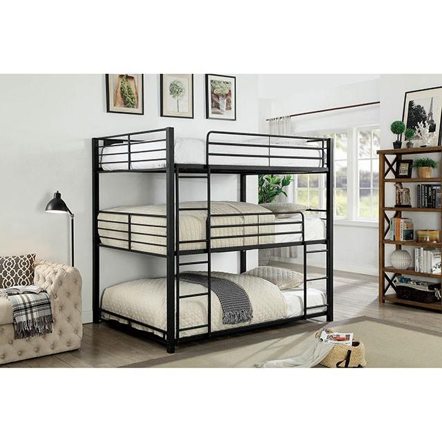 Olga I Antique Black Full/Full Bunk Bed - Marjories Furniture (Las Vegas, NV)