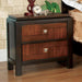 Patra Acacia/Walnut Night Stand - Marjories Furniture (Las Vegas, NV)