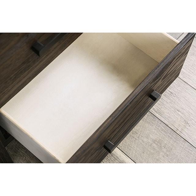 Rexburg Wire-Brushed Rustic Brown Night Stand - Marjories Furniture (Las Vegas, NV)