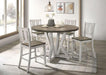 DAKOTA Counter Ht. Table, A. White/Ash Brown - Marjories Furniture (Las Vegas, NV)