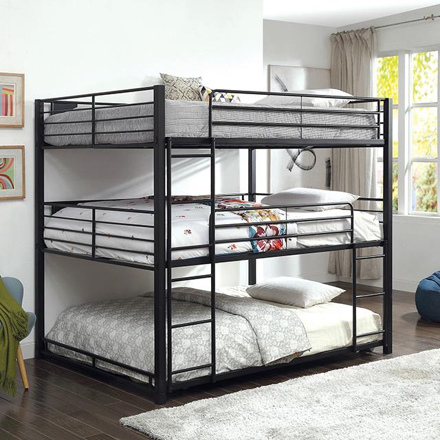 Olga I Antique Black Full/Full Bunk Bed - Marjories Furniture (Las Vegas, NV)