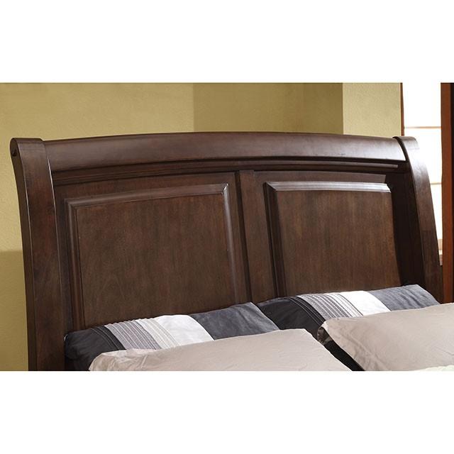Litchville Brown Cherry Cal.King, E.King, & Queen Bed - Marjories Furniture (Las Vegas, NV)