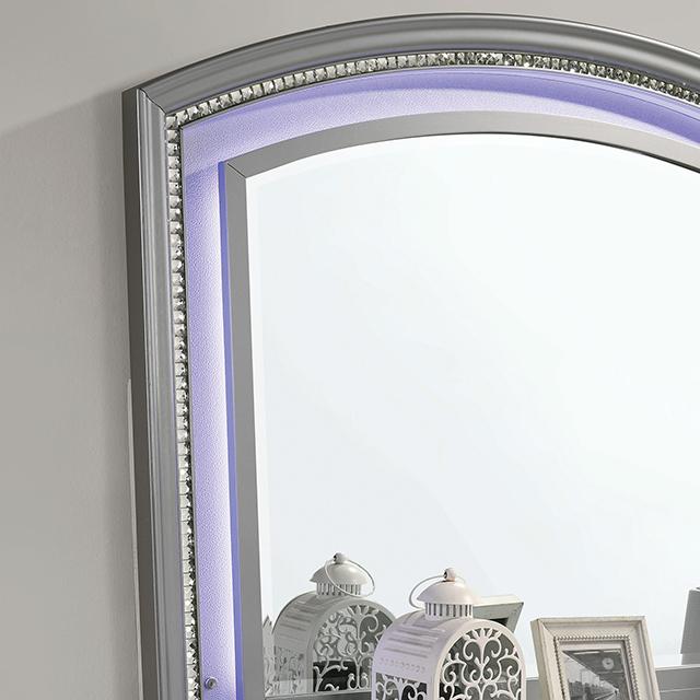 MADDIE Mirror, Silver - Marjories Furniture (Las Vegas, NV)