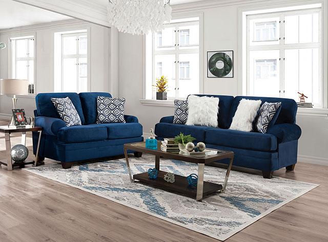 WALDSTONE Sofa, Navy - Marjories Furniture (Las Vegas, NV)