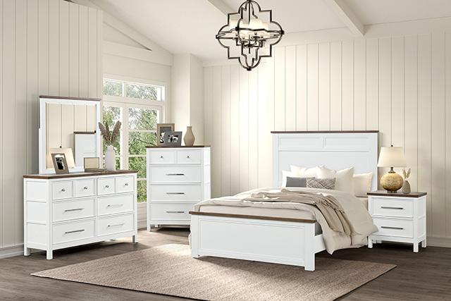 Pinetop 4 & 5 Piece Twin Bedroom Set White & Blue - Marjories Furniture (Las Vegas, NV)