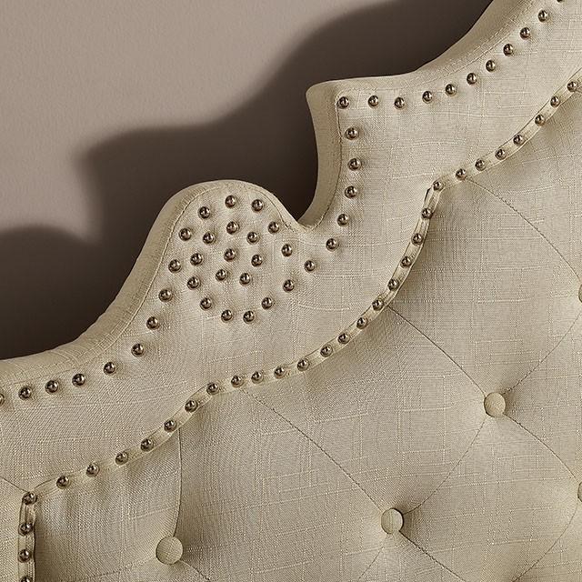 Aubree Bed Beige - Marjories Furniture (Las Vegas, NV)