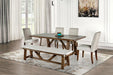 Losone Dining Table Set with Bench Rustic - Marjories Furniture (Las Vegas, NV)