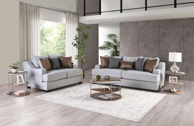 SKYLINE Sofa, Light Gray/Brown - Marjories Furniture (Las Vegas, NV)