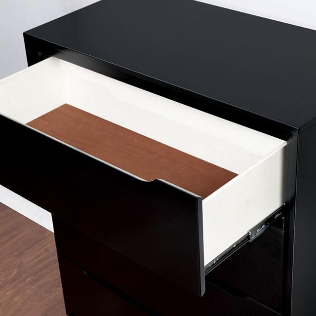LENNART II Black Chest - Marjories Furniture (Las Vegas, NV)