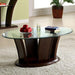 MANHATTAN IV Brown Cherry Coffee Table, Brown Cherry - Marjories Furniture (Las Vegas, NV)