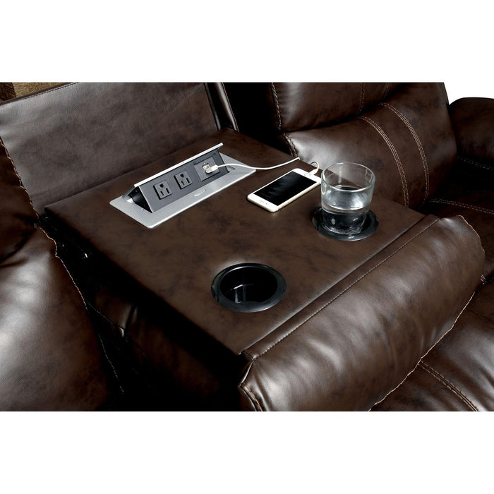 Listowel Brown Love Seat - Marjories Furniture (Las Vegas, NV)