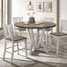 DAKOTA Counter Ht. Table, A. White/Ash Brown - Marjories Furniture (Las Vegas, NV)