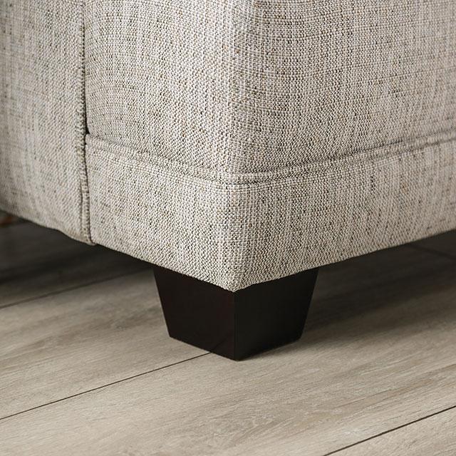 STEPHNEY Loveseat, Gray/Gold - Marjories Furniture (Las Vegas, NV)
