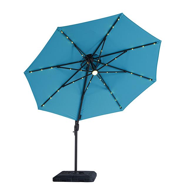 Nuti 10 Ft Round Umbrella w/ LED Light + 37" Large Base - Marjories Furniture (Las Vegas, NV)