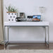 Loke White/Chrome Computer Desk - Marjories Furniture (Las Vegas, NV)