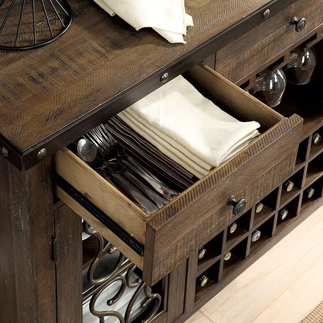 PAULINA Rustic Walnut Dining Table - Marjories Furniture (Las Vegas, NV)