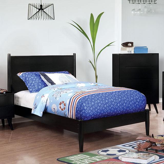 LENNART II Black & White Cal.King, E.King, Full, Queen, Twin Bed - Marjories Furniture (Las Vegas, NV)