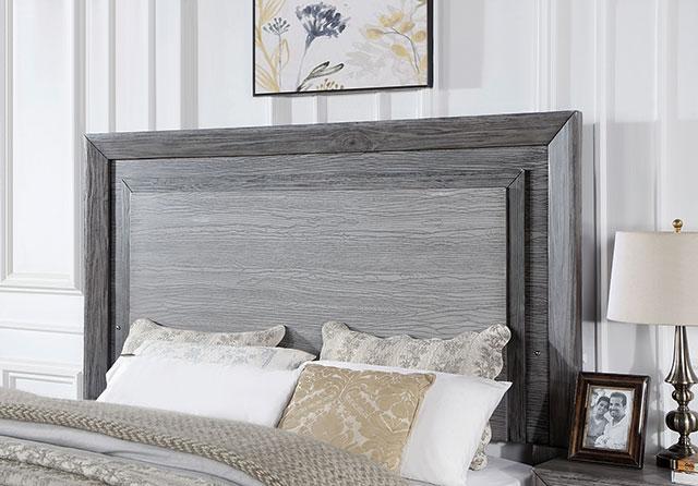 RAIDEN Cal.King, E.King, & Queen Bed, Gray - Marjories Furniture (Las Vegas, NV)