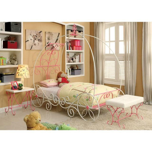 ENCHANT Pink/White Twin Bed - Marjories Furniture (Las Vegas, NV)