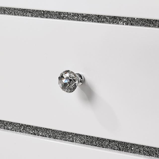 MAGDEBURG Cal.King Bed, Black & White - Marjories Furniture (Las Vegas, NV)