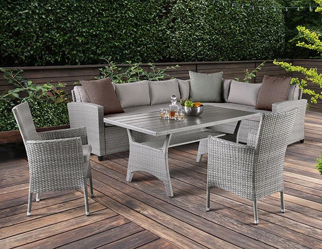 Kimara 3 & 5 Piece. Patio Dining Set - Marjories Furniture (Las Vegas, NV)