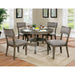 Leeds Gray Round Dining Table - Marjories Furniture (Las Vegas, NV)
