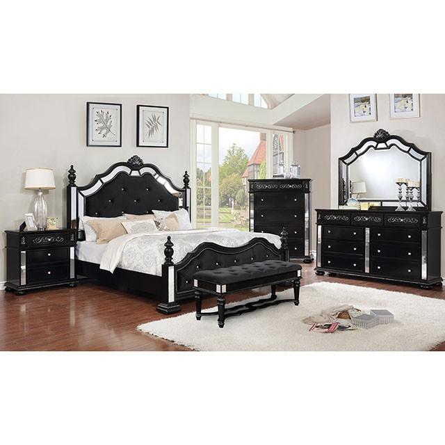 Azha Black Cal.King Bed - Marjories Furniture (Las Vegas, NV)