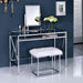 LISMORE Chrome Vanity w/ Stool - Marjories Furniture (Las Vegas, NV)