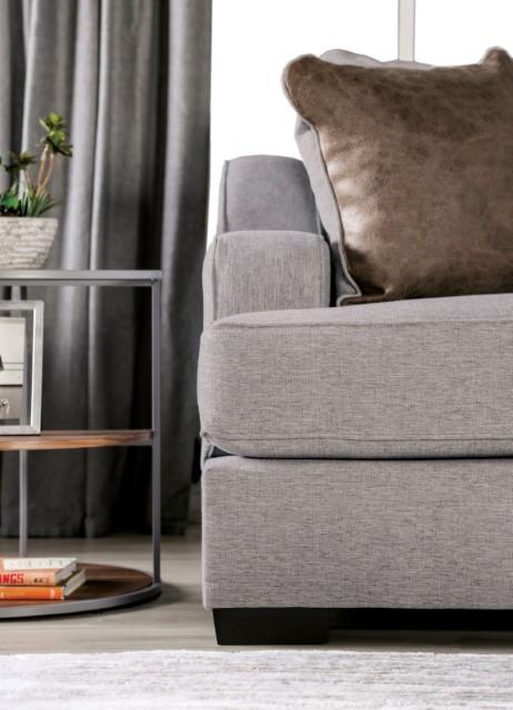 SKYLINE Sofa, Light Gray/Brown - Marjories Furniture (Las Vegas, NV)