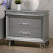 MADDIE Night Stand, Silver - Marjories Furniture (Las Vegas, NV)