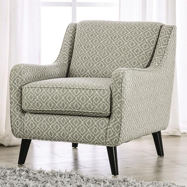 STEPHNEY Accent Chair, Gray/Gold - Marjories Furniture (Las Vegas, NV)