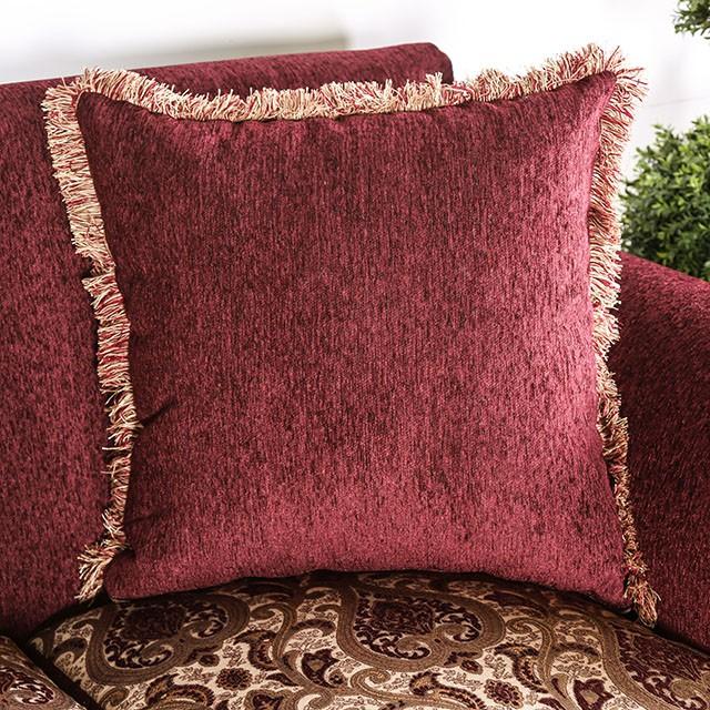 TABITHA Wine Love Seat, Wine - Marjories Furniture (Las Vegas, NV)