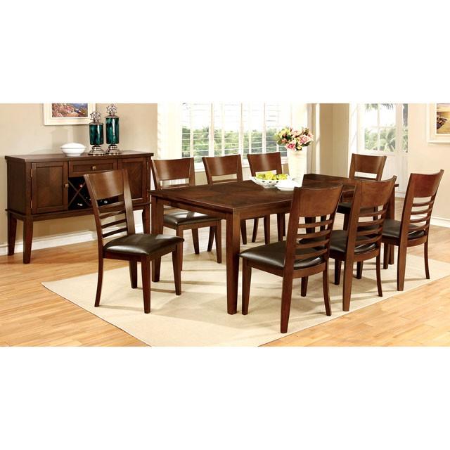 HILLSVIEW I Brown Cherry 78" Dining Table w/ 18" Leaf - Marjories Furniture (Las Vegas, NV)