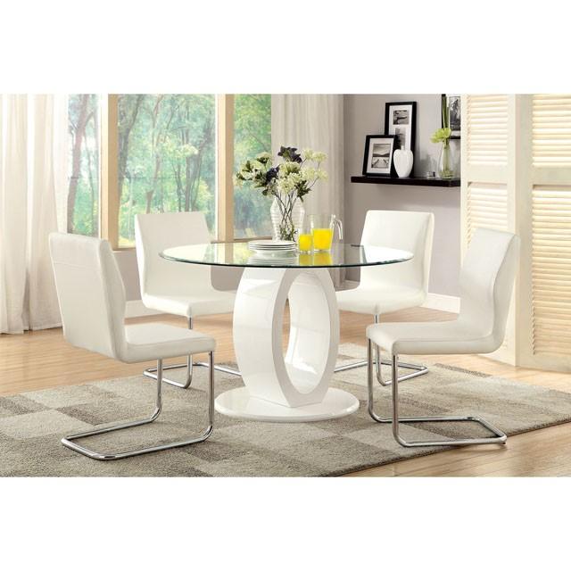 LODIA I White Side Chair - Marjories Furniture (Las Vegas, NV)