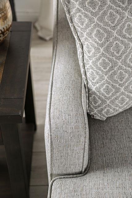 STEPHNEY Loveseat, Gray/Gold - Marjories Furniture (Las Vegas, NV)