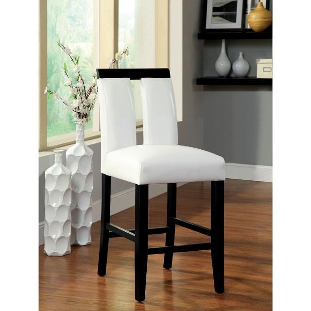 LUMINAR II Black/White Counter Ht. Chair (2/CTN) - Marjories Furniture (Las Vegas, NV)