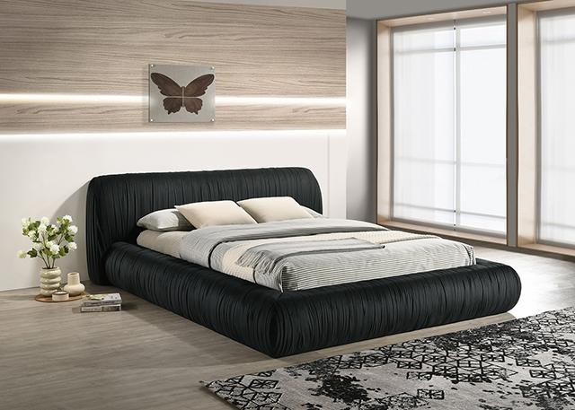 Palmdale Bed Black & Ivory - Marjories Furniture (Las Vegas, NV)