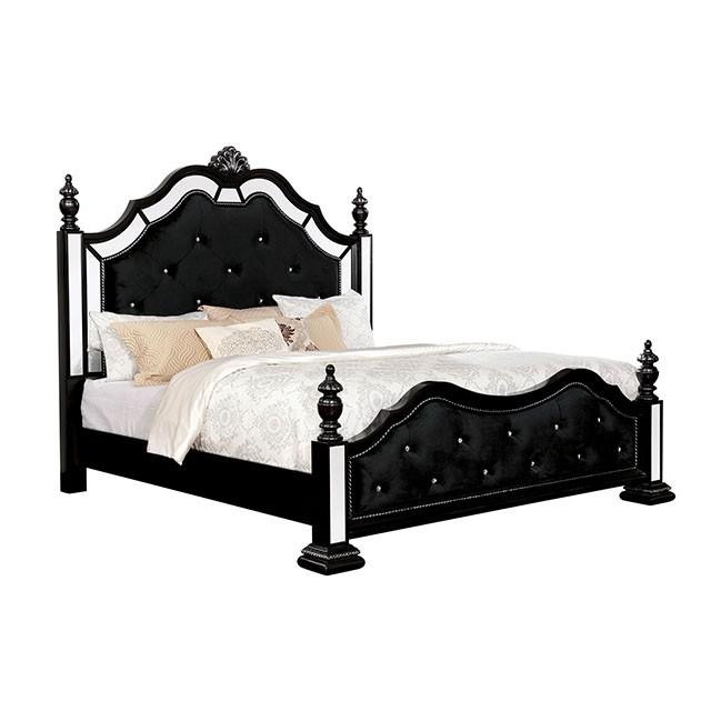 Azha Black Cal.King Bed - Marjories Furniture (Las Vegas, NV)
