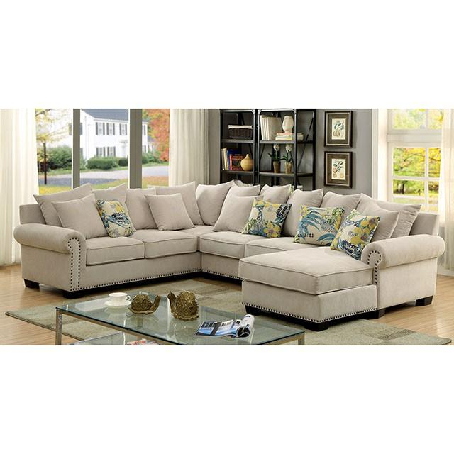 SKYLER Beige Sectional - Marjories Furniture (Las Vegas, NV)