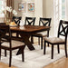 Liberta Dark Oak/Black Dining Table - Marjories Furniture (Las Vegas, NV)
