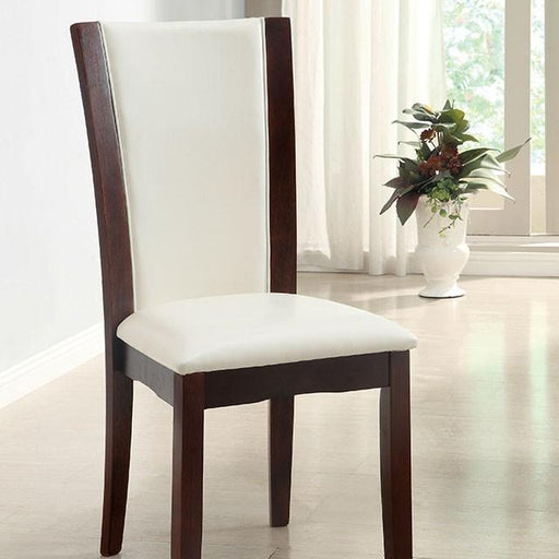 Manhattan I Dark Cherry/White Side Chair, White (2/CTN) - Marjories Furniture (Las Vegas, NV)