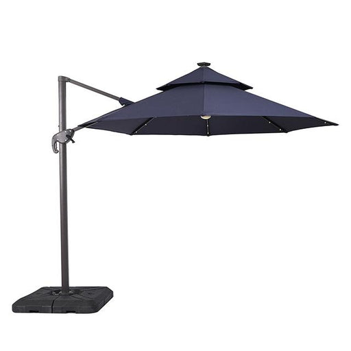 Nuti 10 Ft Round Umbrella w/ LED Light + 37" Large Base - Marjories Furniture (Las Vegas, NV)