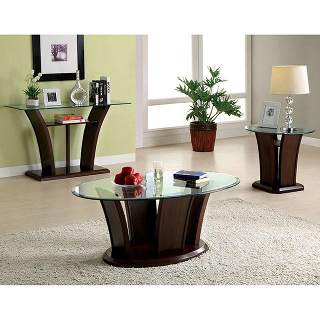 MANHATTAN IV Dark Cherry Sofa Table, Brown Cherry - Marjories Furniture (Las Vegas, NV)