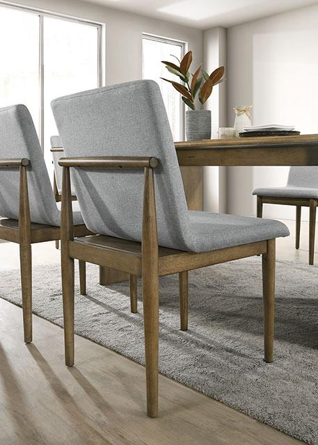 ST GALLEN Side Chair (2/CTN), Natural Tone/Light Gray - Marjories Furniture (Las Vegas, NV)