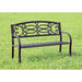 POTTER Black Patio Steel Bench - Marjories Furniture (Las Vegas, NV)