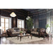 Quirino Light Brown/Dark Brown Love Seat - Marjories Furniture (Las Vegas, NV)