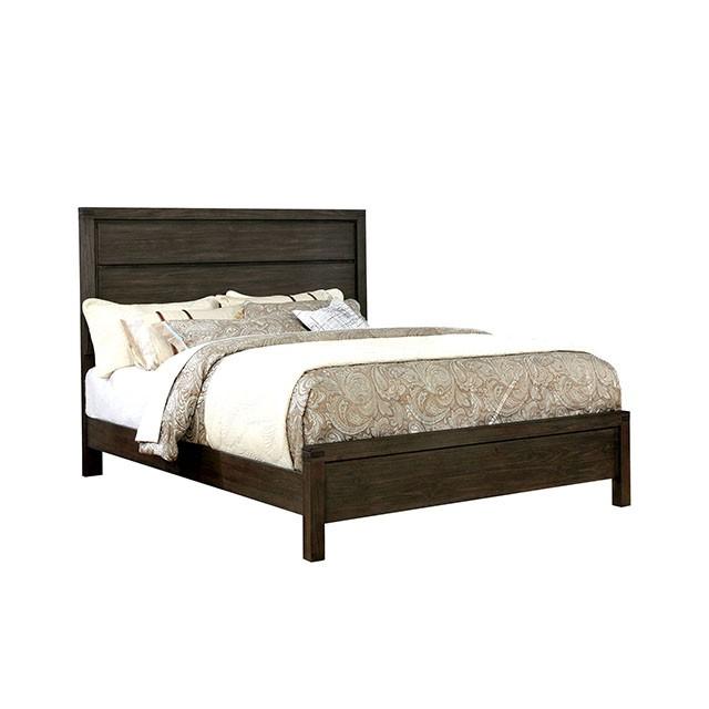 Rexburg Wire-Brushed Rustic Brown E.King & Full Bed - Marjories Furniture (Las Vegas, NV)