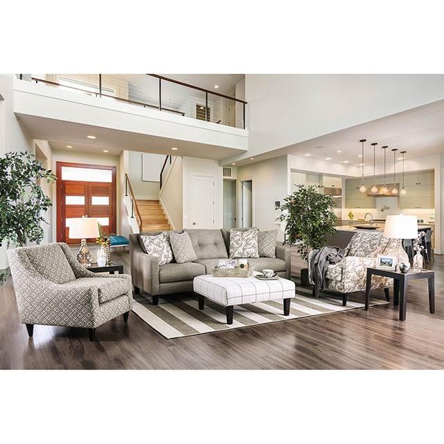 Dorset Light Gray Love Seat - Marjories Furniture (Las Vegas, NV)